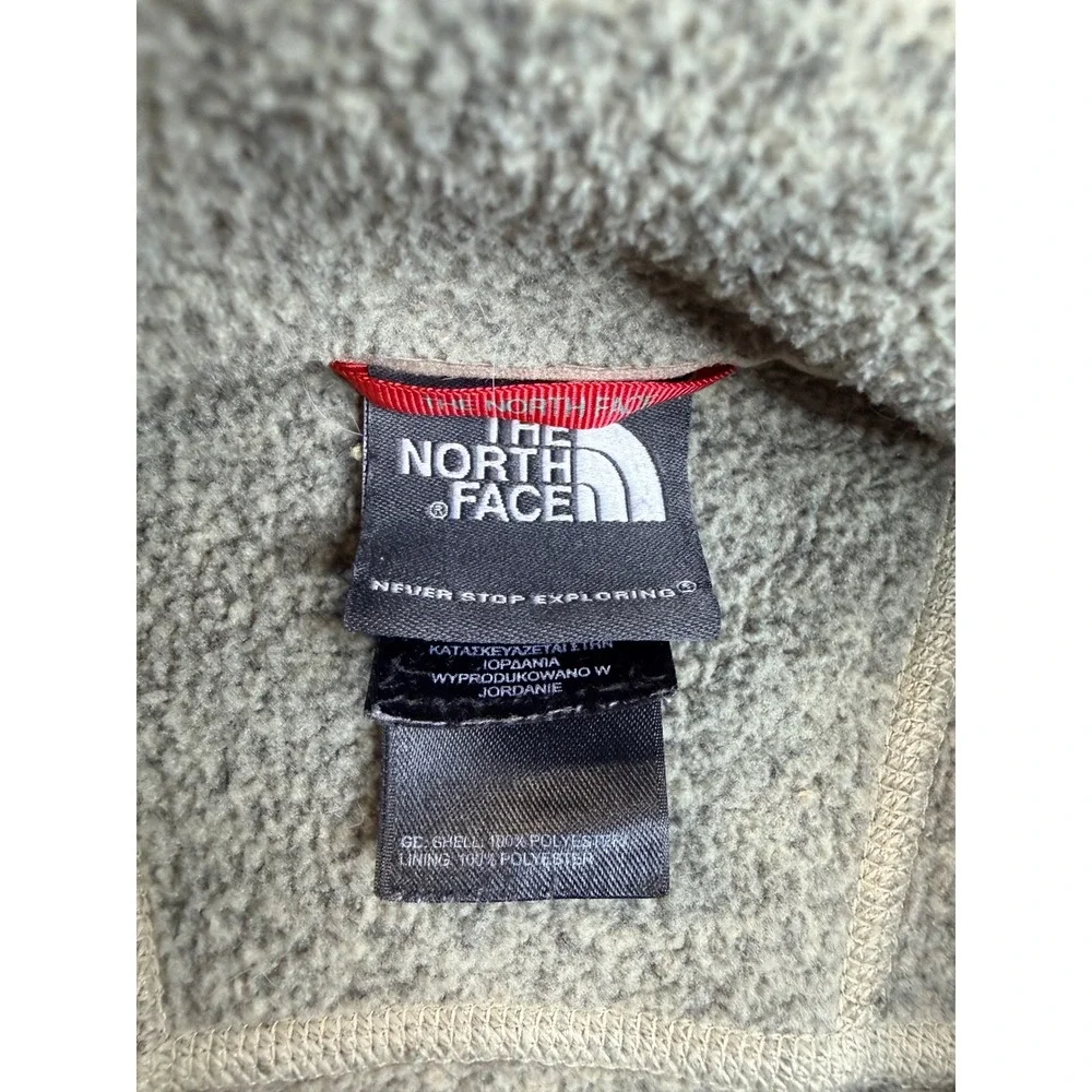 The North Face Mens Large Gray Gordon Lyons Quarter Zip Fleece Pullover Sweater
